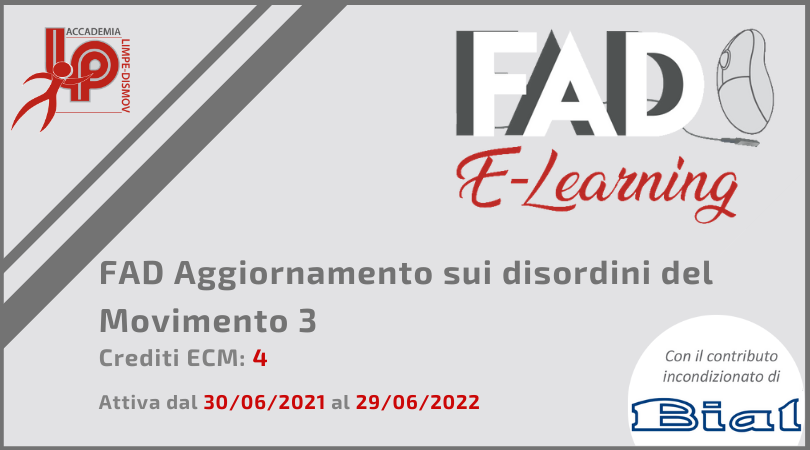 Course Image FAD E-learning "Aggiornamento sui disordini del Movimento 3"