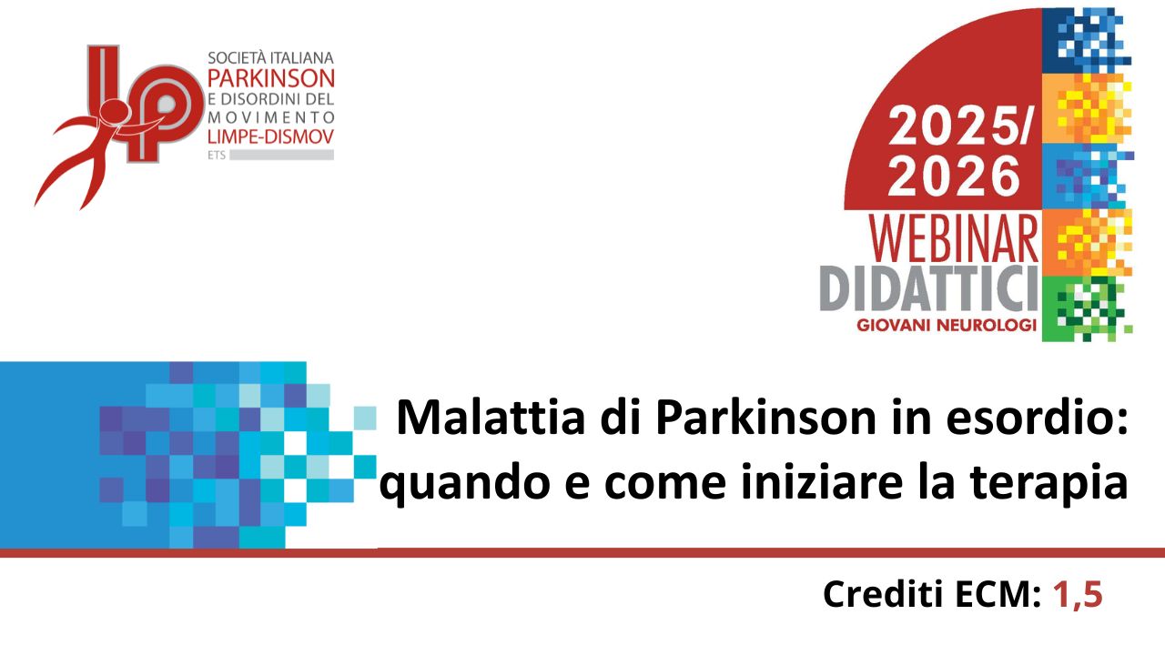 Course Image FAD Sincrona "Malattia di Parkinson in esordio: quando e come iniziare la terapia"