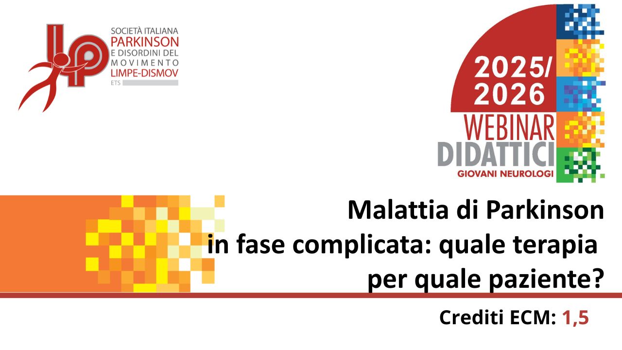 Course Image FAD Sincrona: "Malattia di Parkinson in fase complicata: quale terapia per quale paziente?"